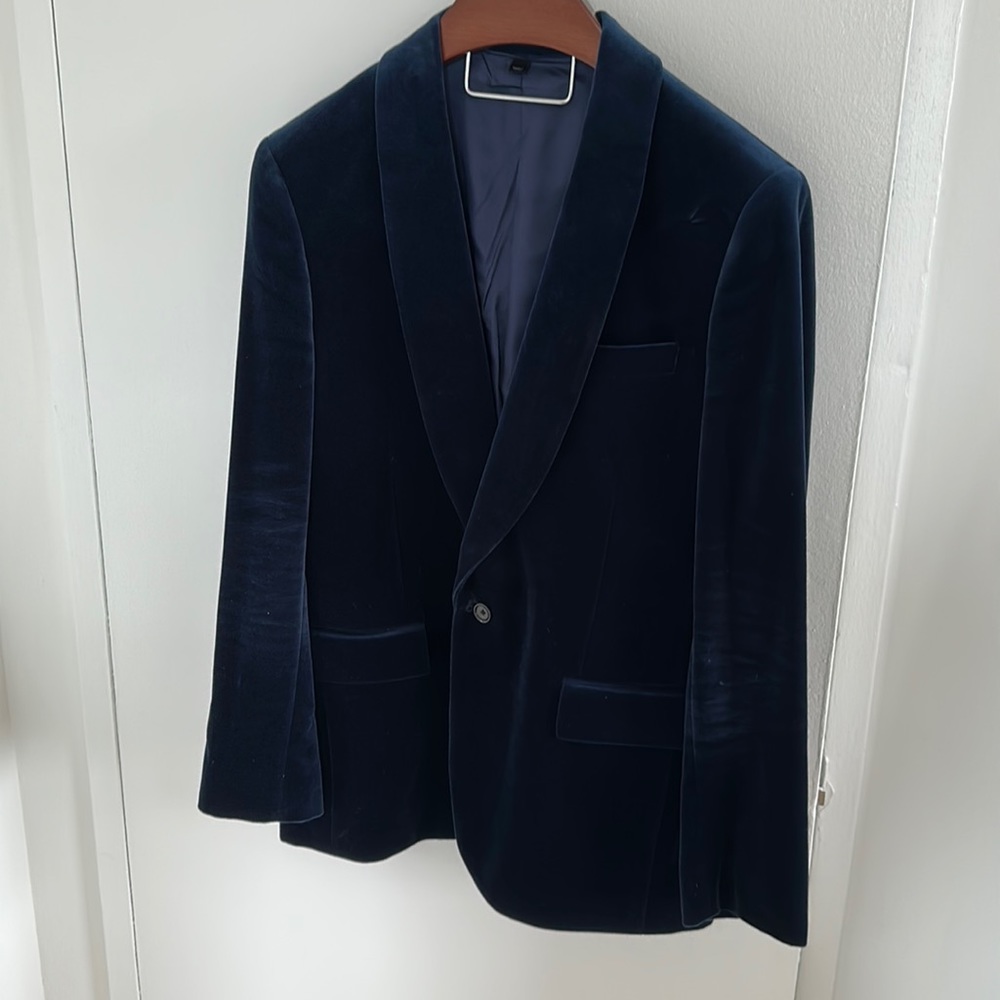 Jcrew velvet smoking jacket